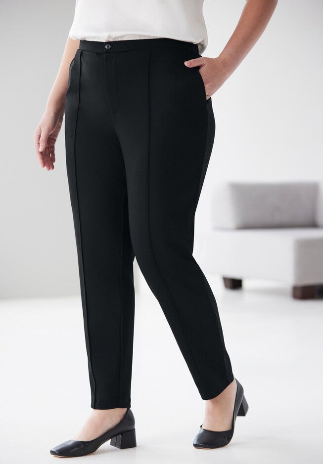 Ponte Trouser Pants, BLACK, hi-res image number 0