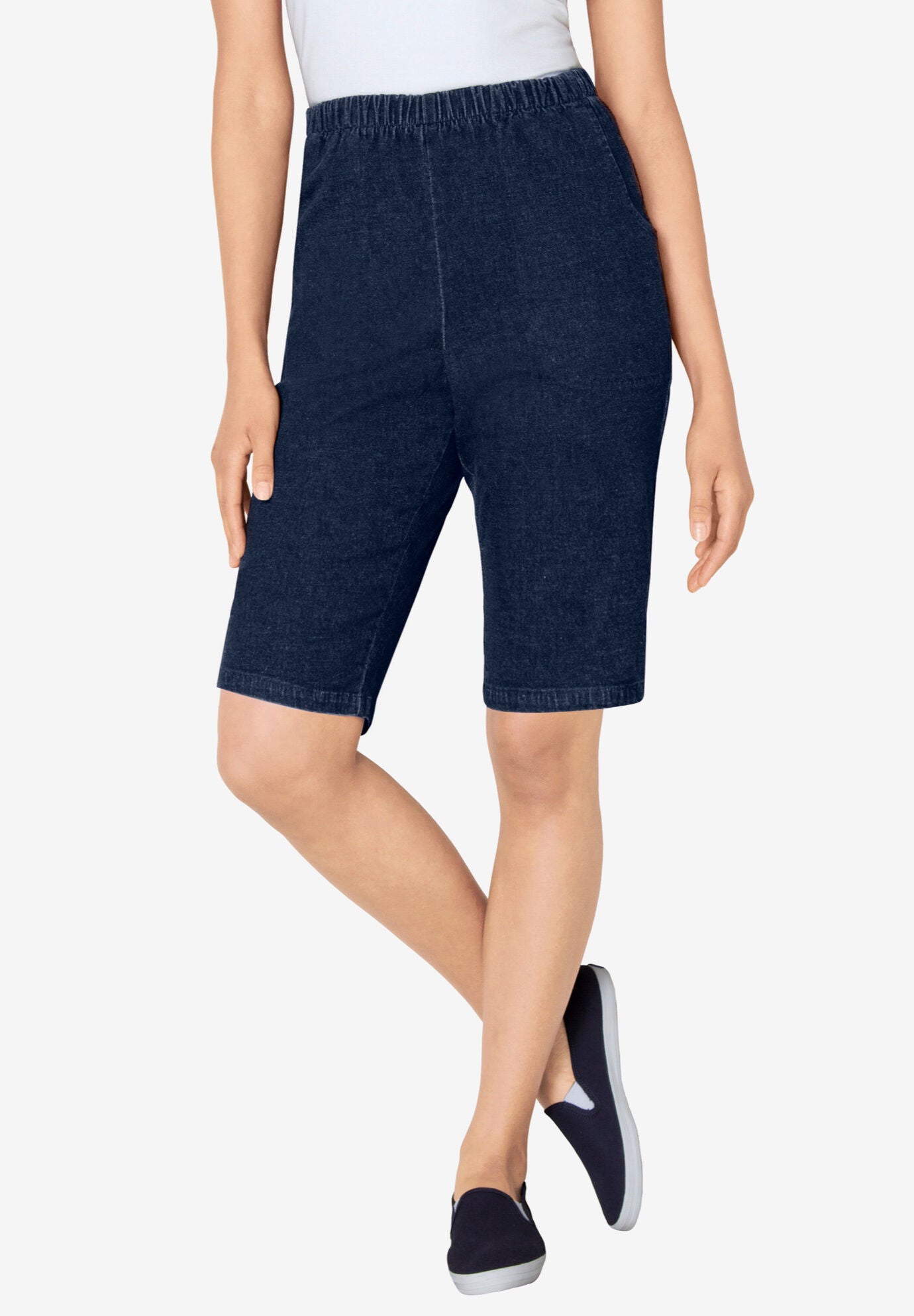 woman within fineline jeans