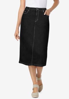 Stretch Denim Jean Skirt