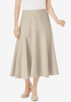 Plus Size Pleated Midi Skirts