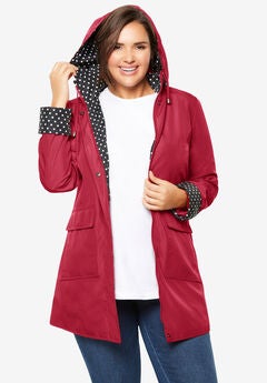 Dot Trim Raincoat
