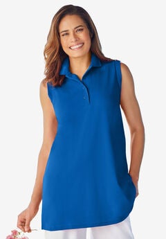 Sleeveless Polo Tunic