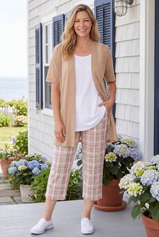 Plus Size Solid Cardigans