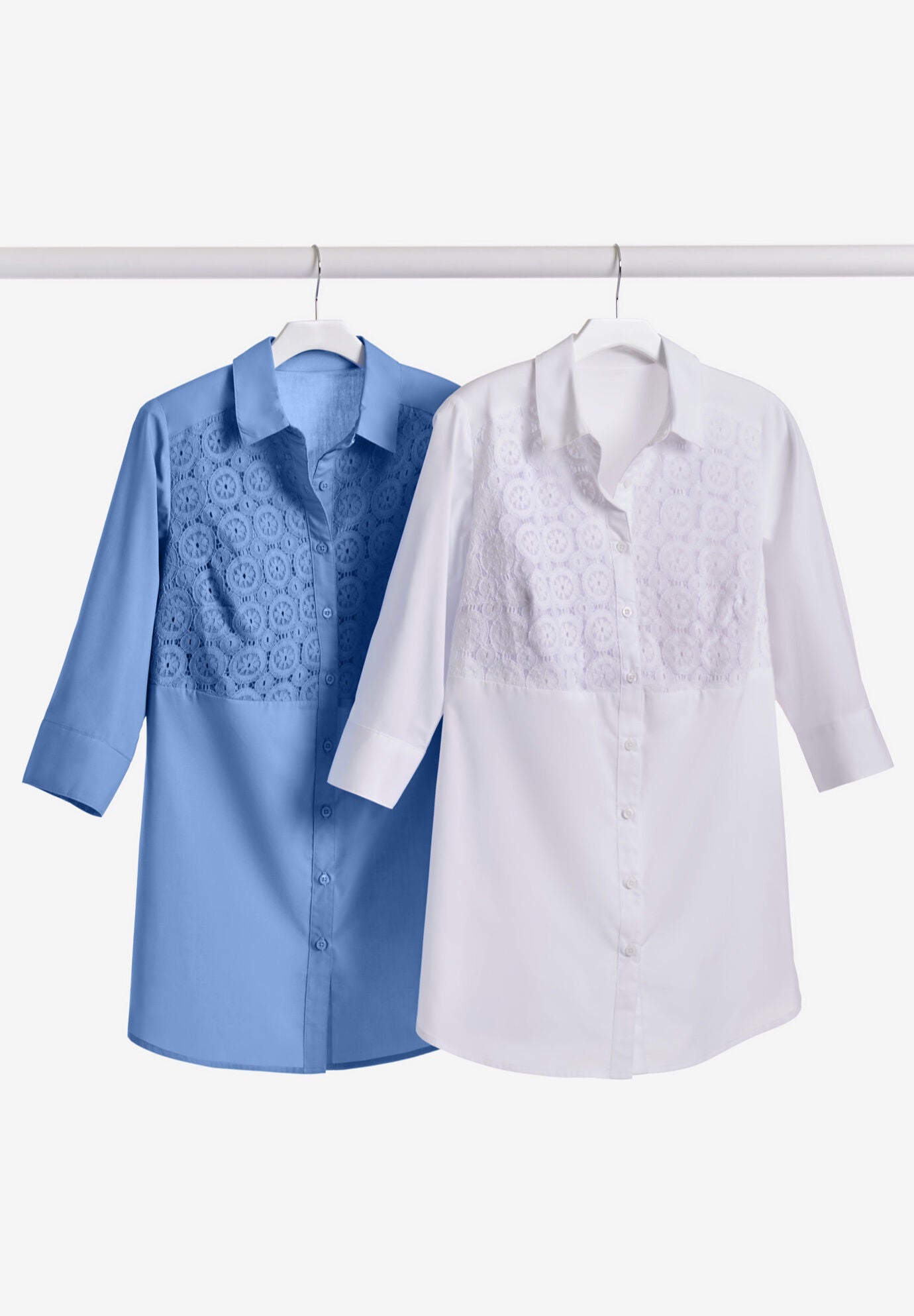 Longer-Length Crochet Front Tunic, , alternate image number 3