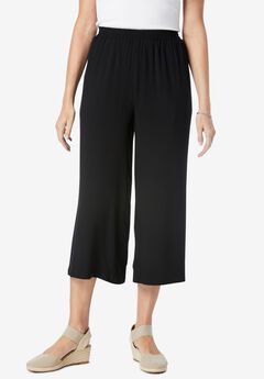 Pull-On Elastic Waist Soft Capri