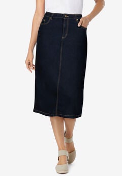 Stretch Denim Jean Skirt