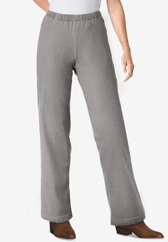 Wide-Leg Fineline Denim Jean