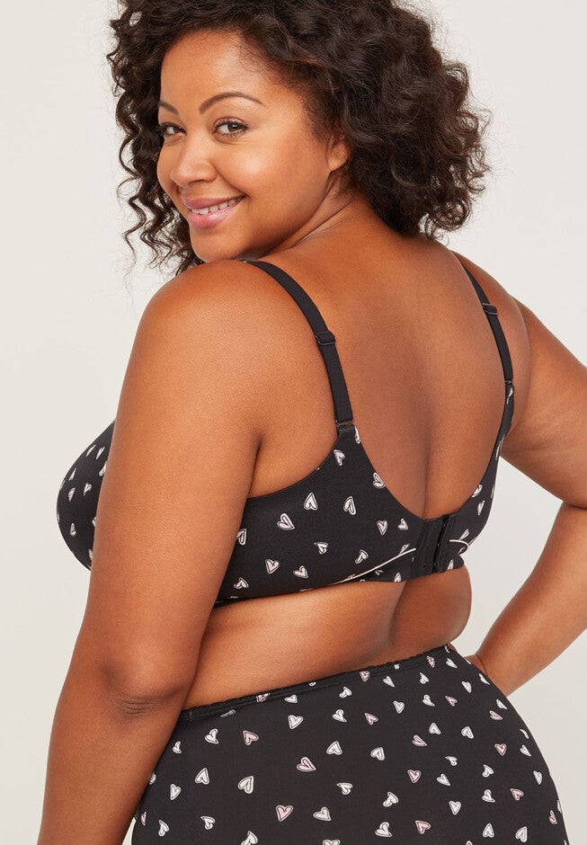 Full-Coverage Smooth No-Wire Bra - Print, , on-hover image number null