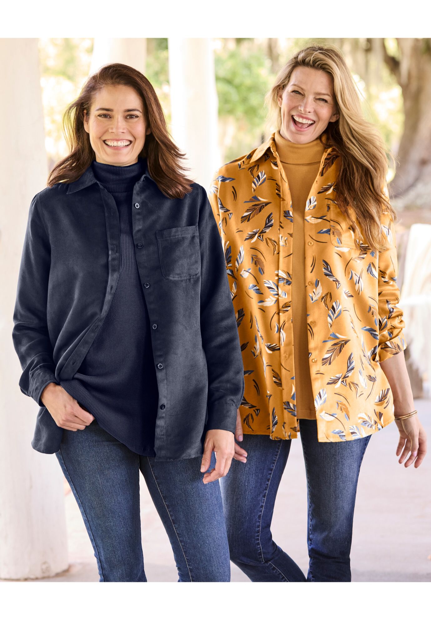 Soft Faux Suede Shirt, , alternate image number 2