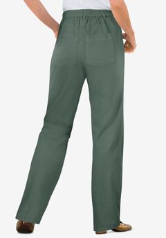 Perfect Back-Elastic Gap-Free Straight-Leg Cotton Jeans
