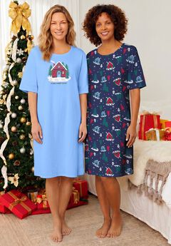 2-Pack Short-Sleeve Sleepshirt