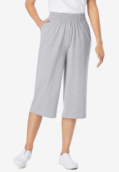 Plus Size Breathable Capri Pants