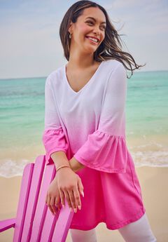 Three-Quarter Bell Sleeve Tunic