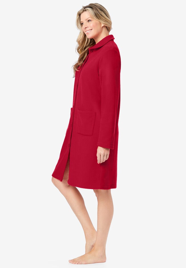 Cozy Fleece Robe with Button Front 40