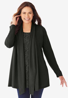 2-Fer Cardigan & Lace Tunic