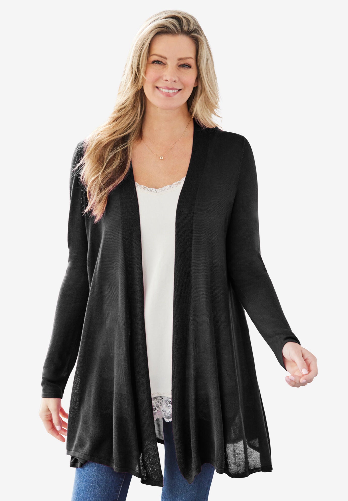 Womens lightweight open front cardigan best sale