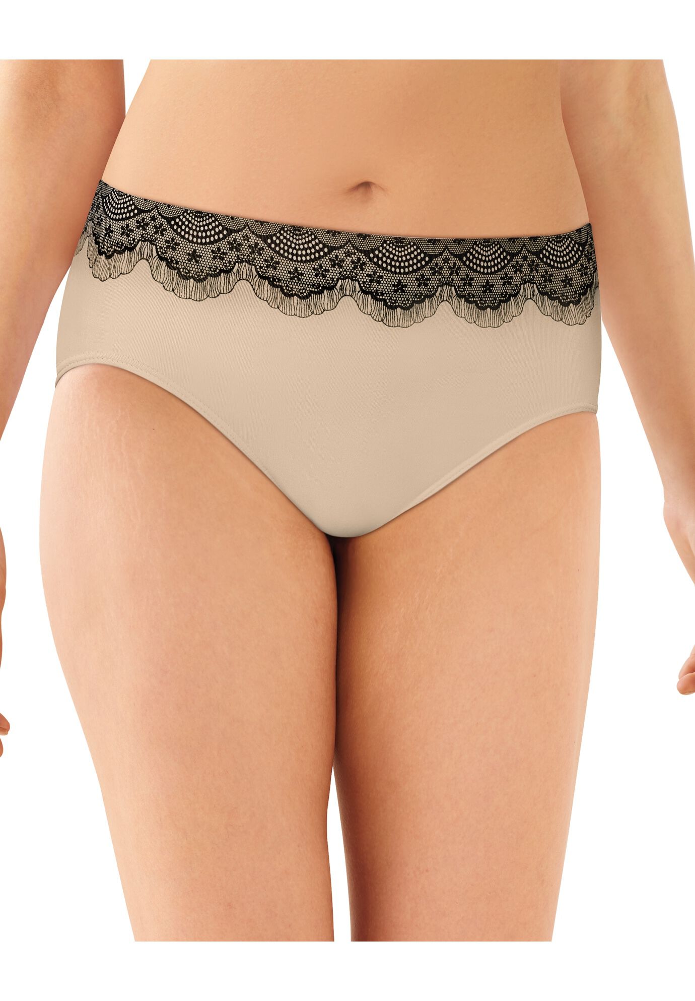 One Smooth U All-Around Smoothing Hi-Cut Panty , NUDE BLACK LACE, hi-res image number 0