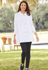 Pintucked Button-Front Tunic, , alternate image number null