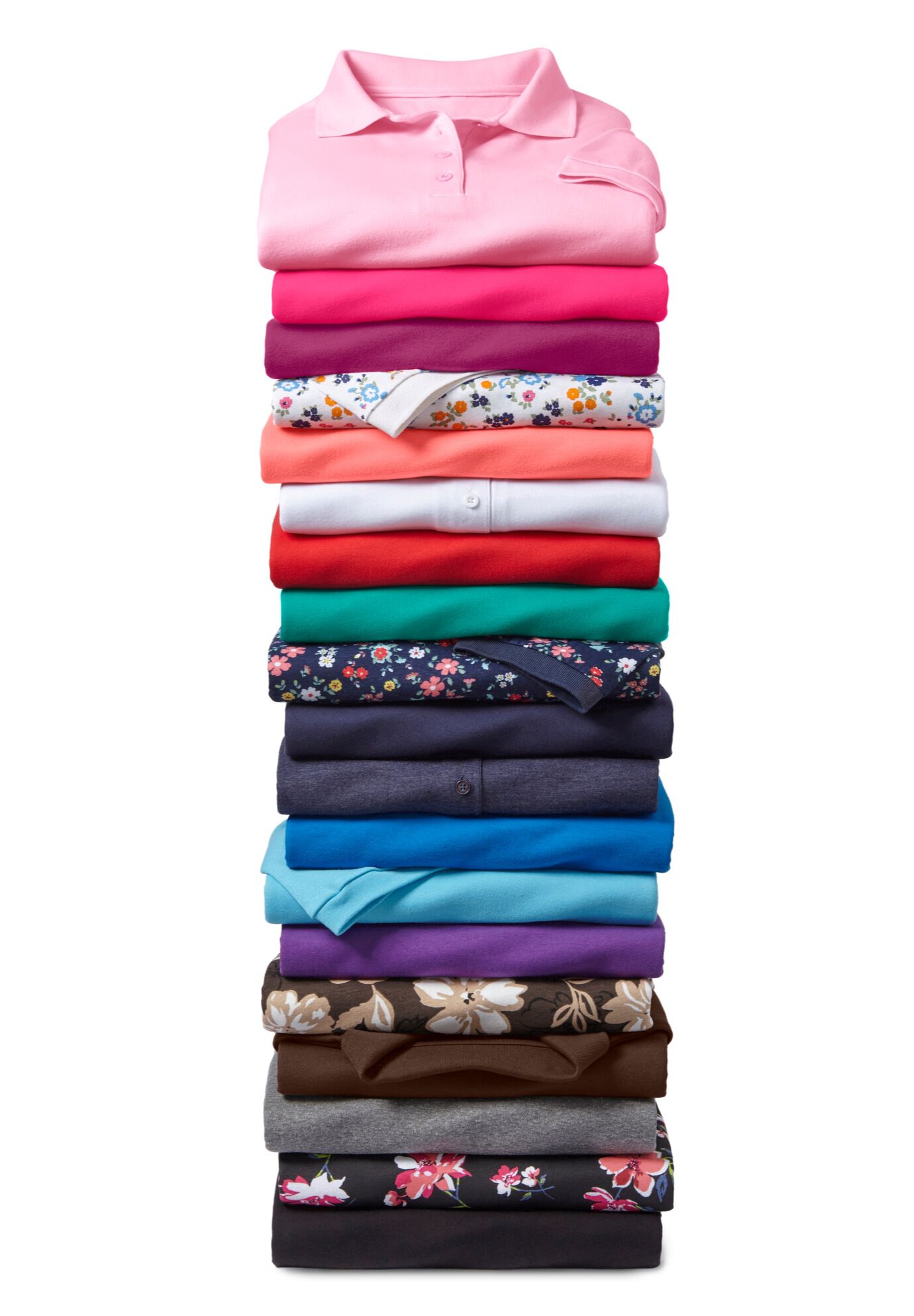 Elbow-Sleeve Polo Tunic, , on-hover image number 1