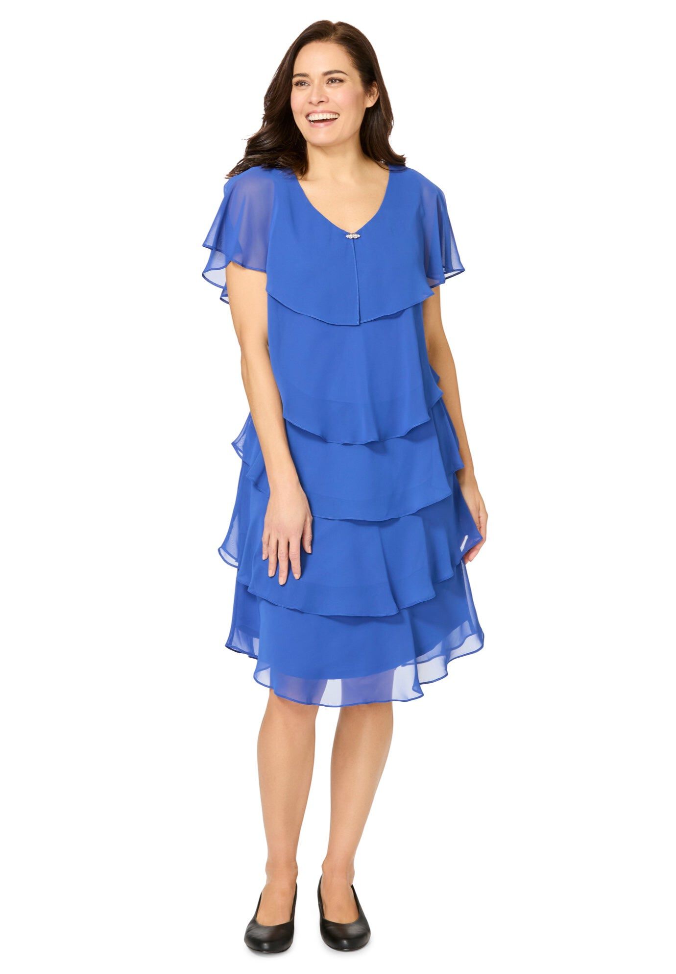 Three-Tier Dress, ROYAL, hi-res image number 0