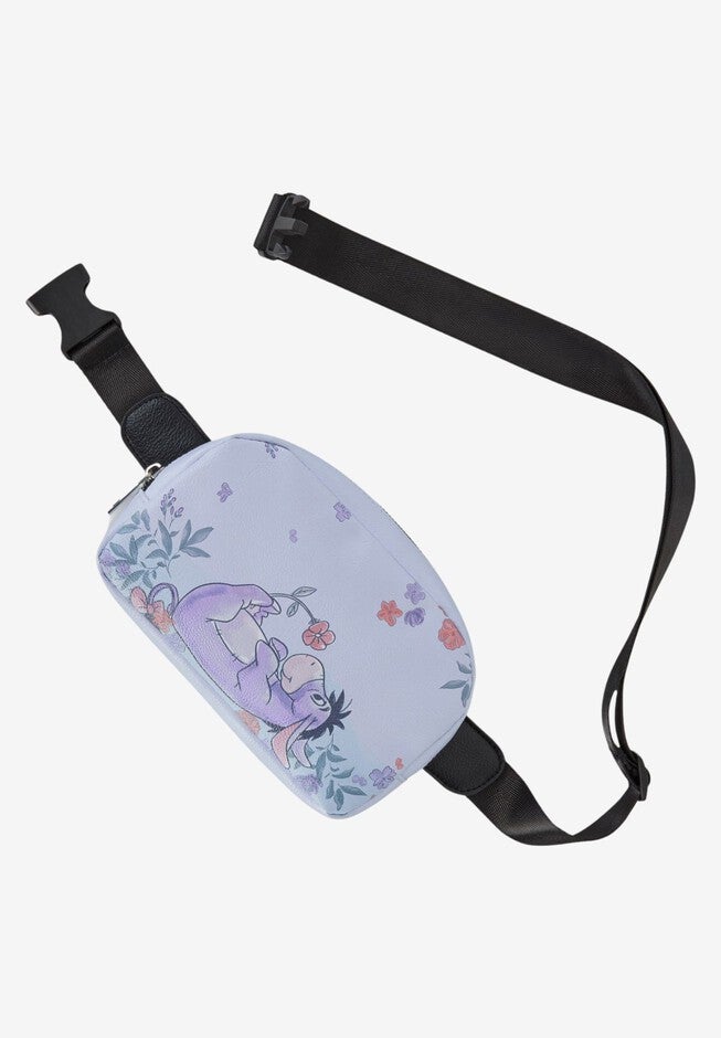 Disney Winnie The Pooh Eeyore Belt Bag Crossbody Zippered Floral Faux Leather, , alternate image number 5