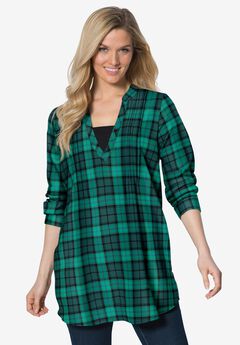 Plus Size Long Flannel Shirts