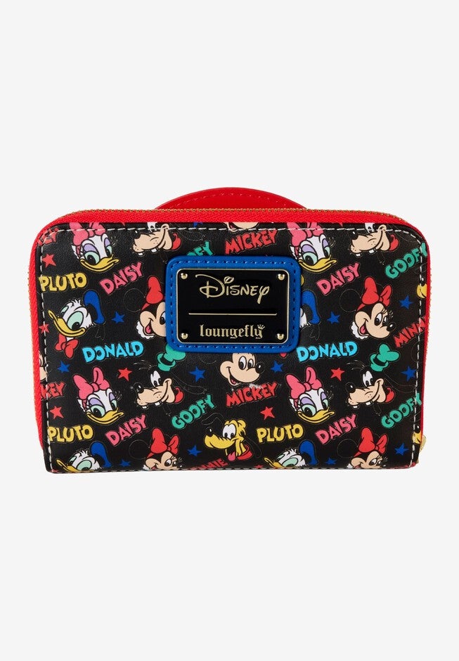 Loungefly x Disney Mickey And Friends Classic Zip Wallet, RED, on-hover image number null