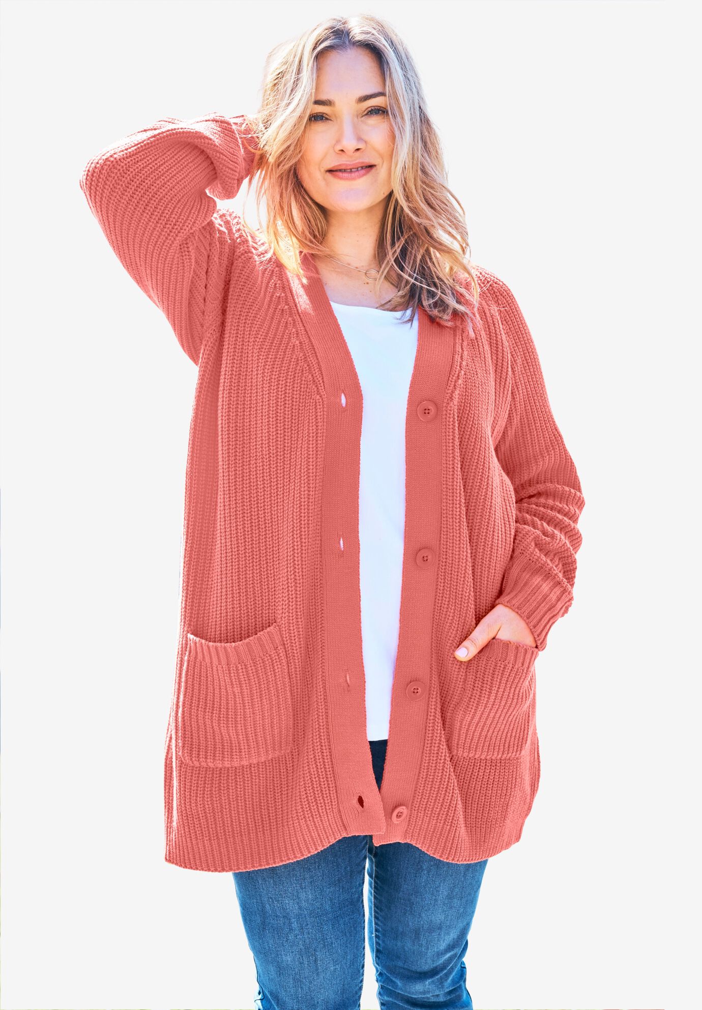 ladies long sleeve cardigan sweaters