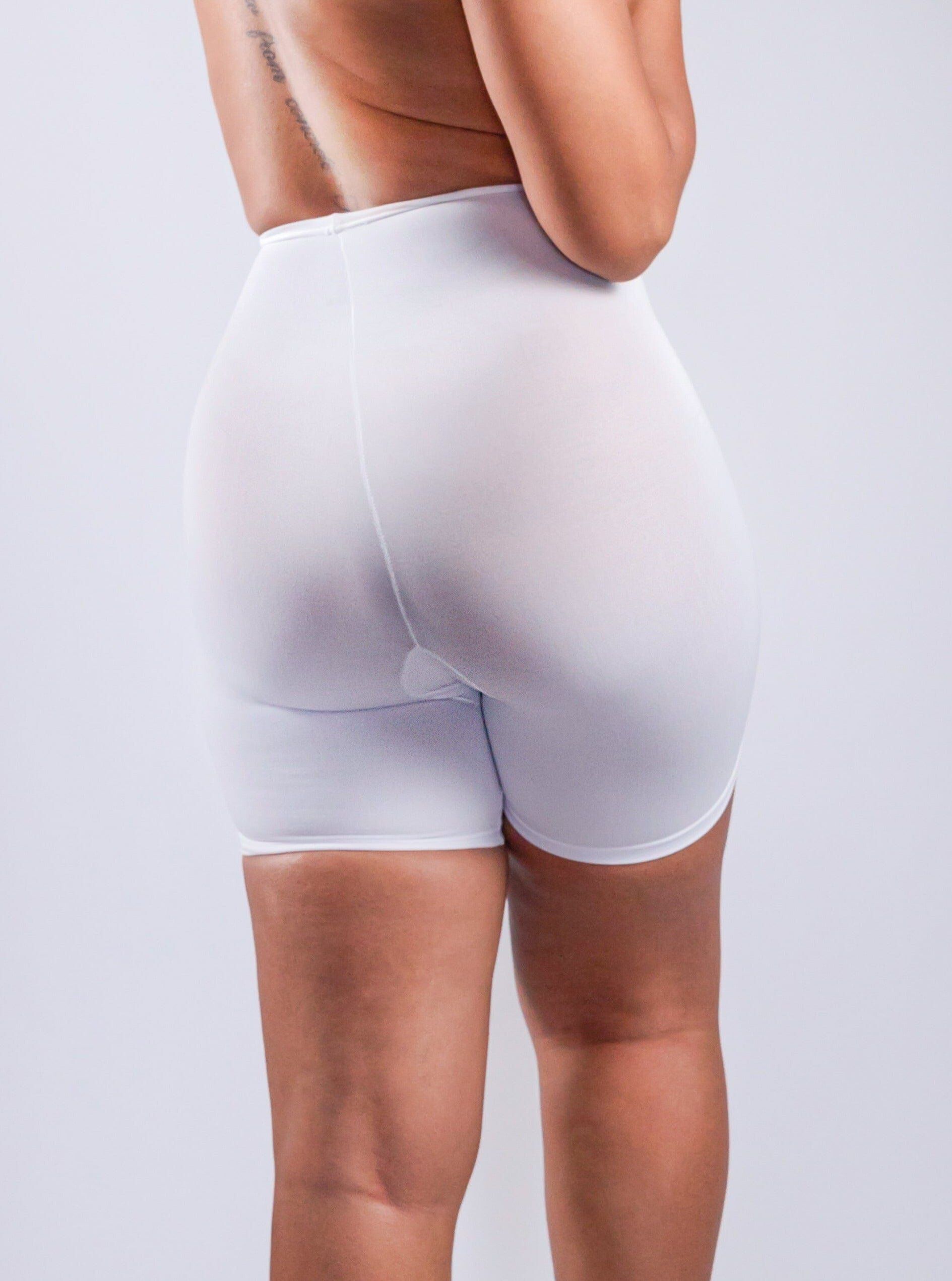 Firm Super Stretch Thigh Shaper, WHITE, on-hover image number 1