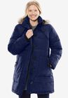 Heathered Down Puffer Coat, HEATHER NAVY, hi-res image number null