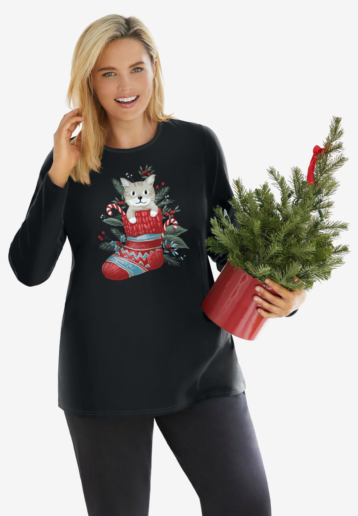 Holiday Graphic Tee | Woman Within