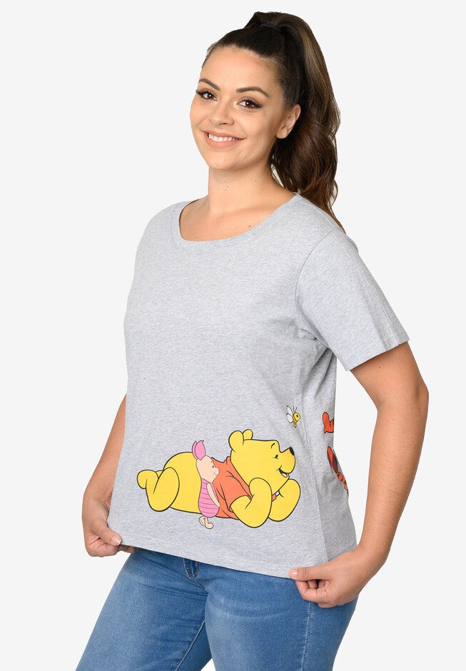 Winnie The Pooh & Friends Cropped T-Shirt Piglet Eeyore Tigger, , alternate image number 2
