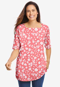 Printed Perfect Square-Neck Tee