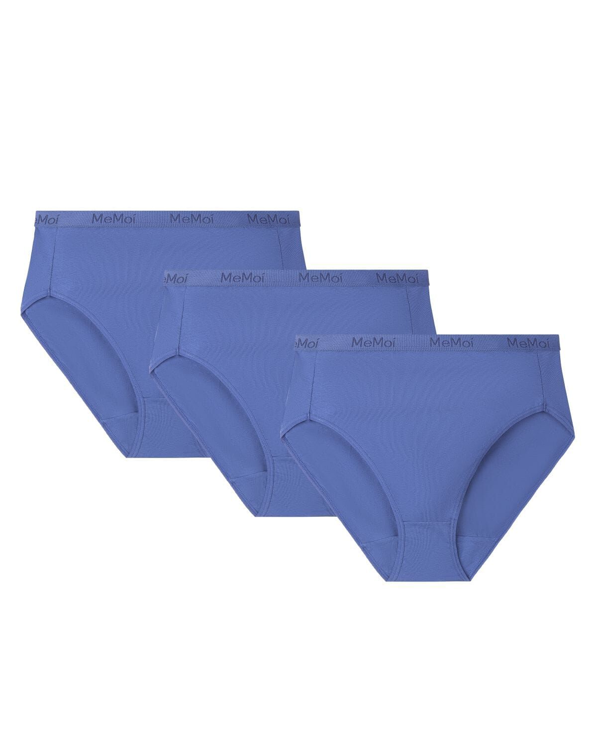 Ladies Combed Cotton Basic Brief Underwear 3-Pack, MIDNIGHT BLUE, alternate image number 3