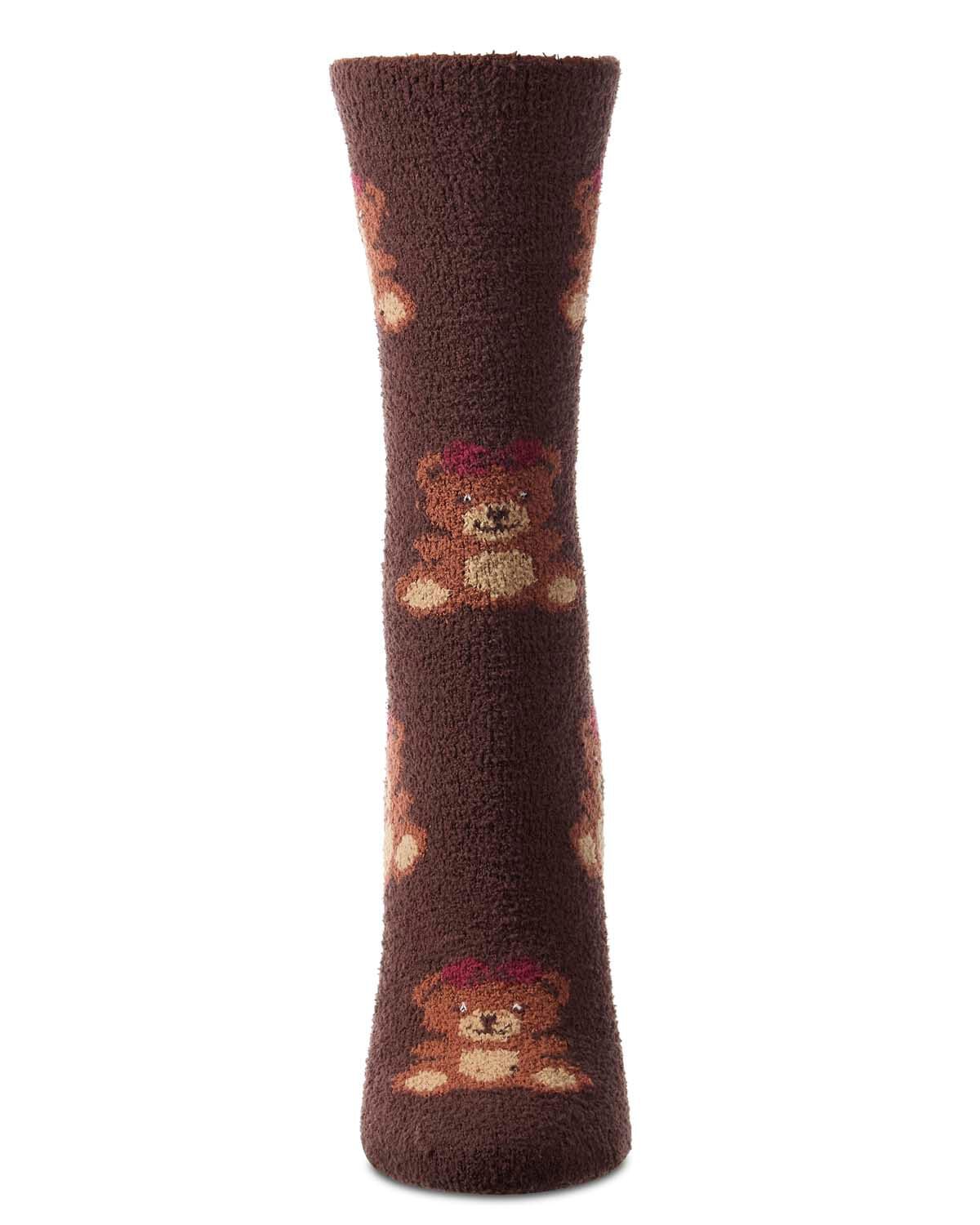 Lulu Bear Micro Cozy Crew, CHOCOLATE, alternate image number 1