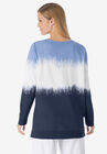 Tie-dyed knit sweatshirt tunic, , on-hover image number null