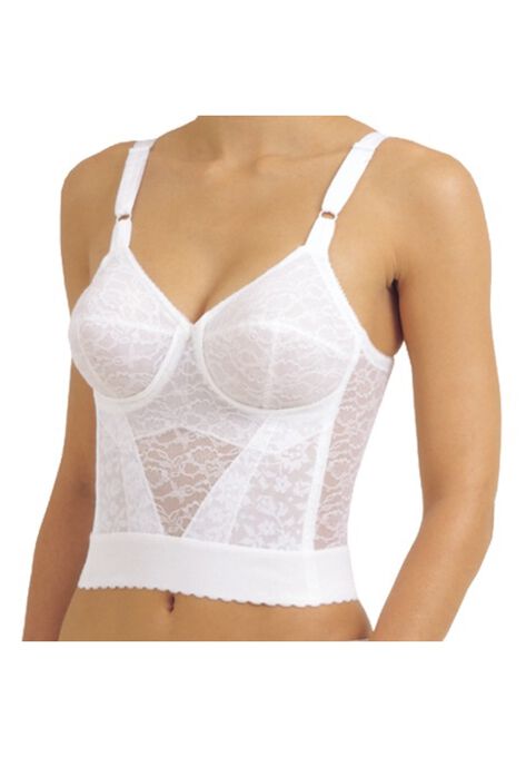 Expandable Cups Longline Bra, WHITE, hi-res image number null