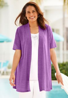 Lightweight Open Front Cardigan