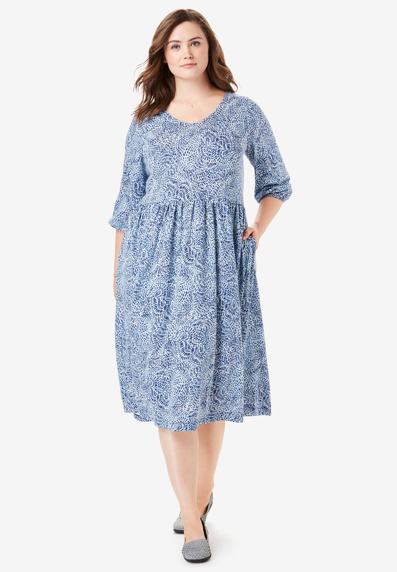 empire waist casual dresses with sleeves