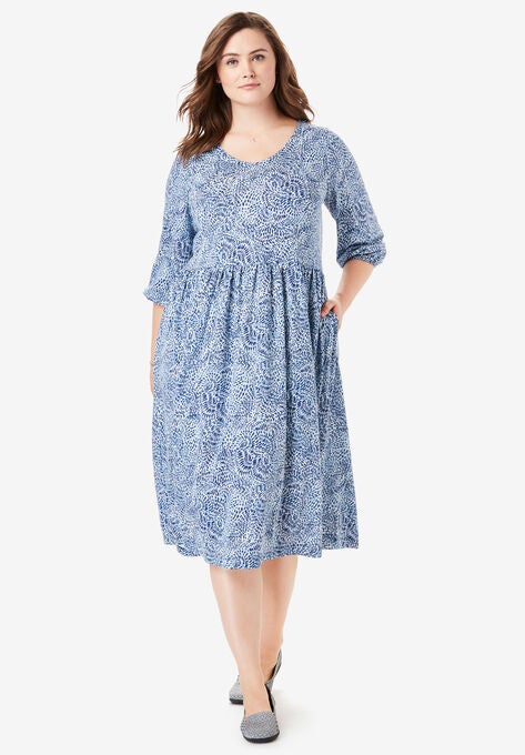 Empire Waist Dress Plus Sizecasual Dresses Woman Within