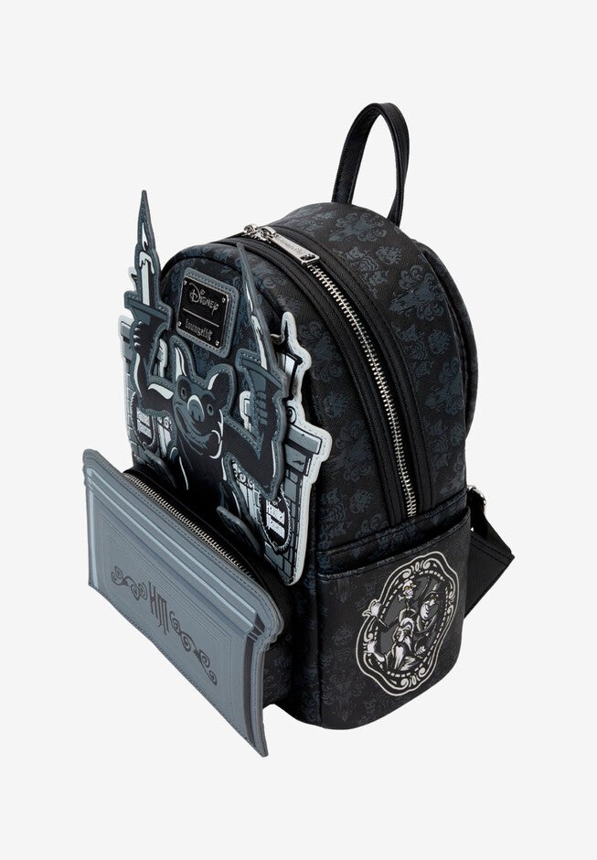 Loungefly x Disney Haunted Mansion Gargoyle Wallpaper Mini Backpack, BLACK, alternate image number null