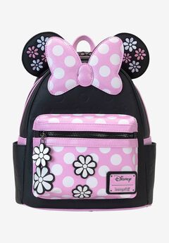 Loungefly x Disney Minnie Mouse Mini Backpack Floral Rock The Dots
