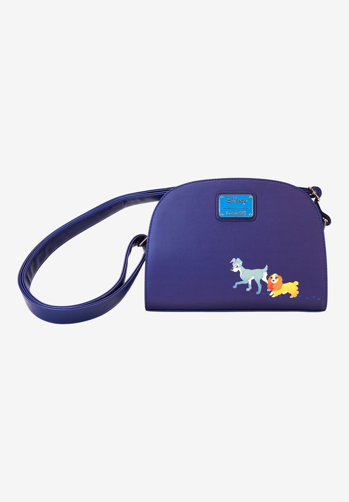 Loungefly x Disney Lady And The Tramp Crossbody Bag 70th Anniversary, BLUE, on-hover image number 1