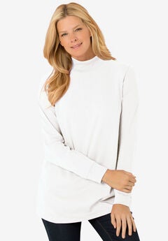 Perfect Long-Sleeve Mockneck Tee