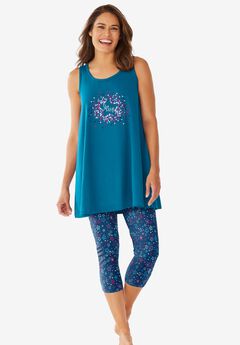 Scoopneck Tank & Capri Legging PJ Set