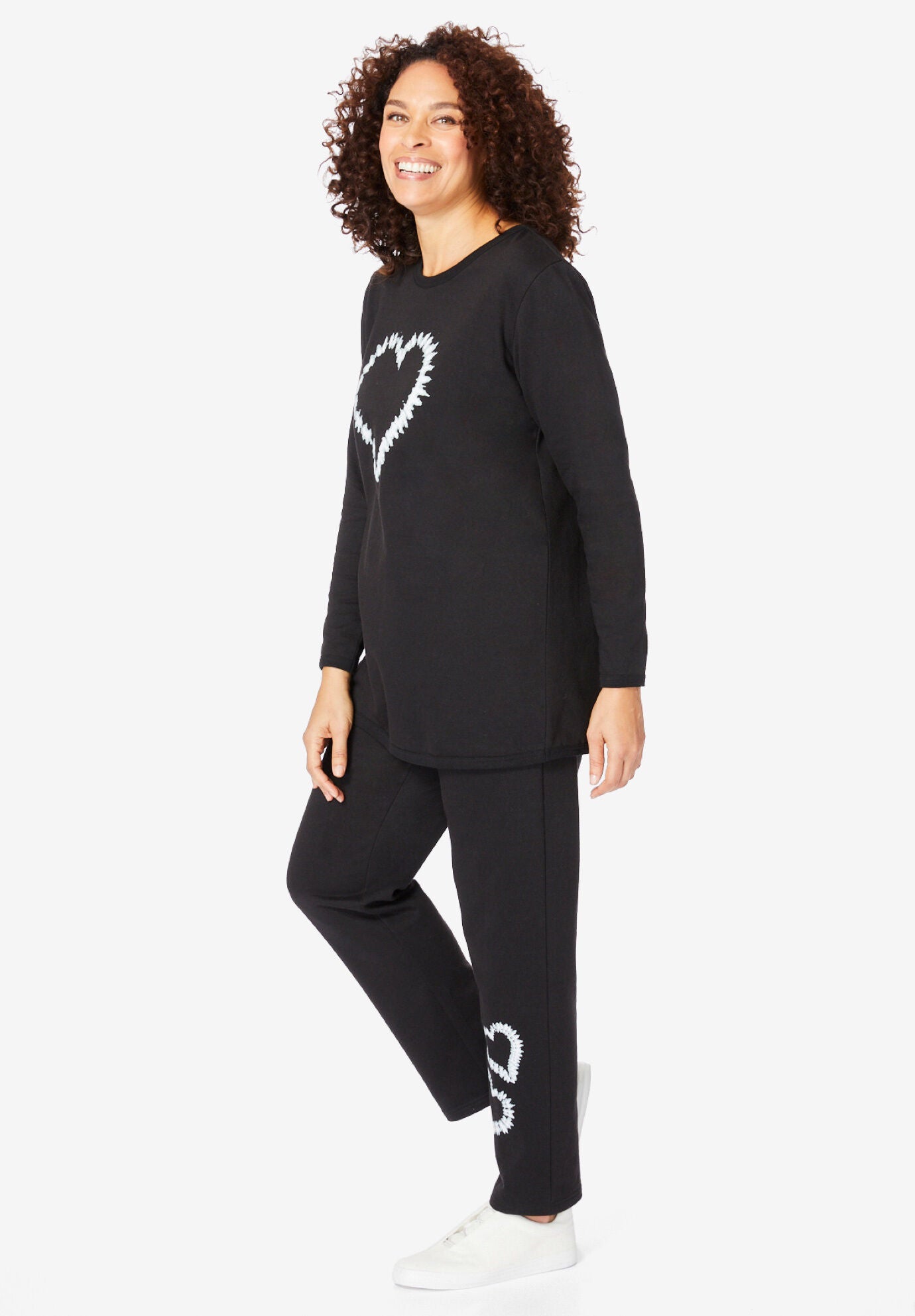 Woman deals within sweatpants