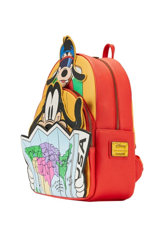 Loungefly X Disney Goofy Movie Road Trip Backpack Red Yellow Max, RED, alternate image number 3