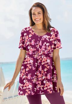 Short-Sleeve Empire Waist Tunic