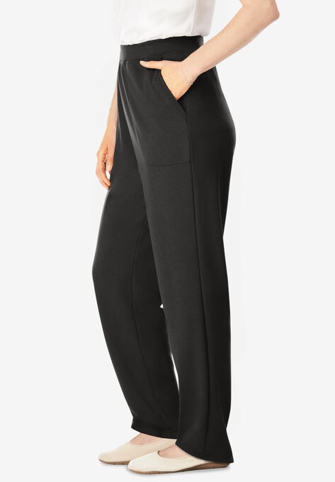 Straight Leg Ponte Knit Pant | Woman Within