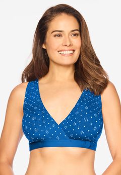 Comfort Choice® Velcro Crossover Wireless Lounge Bra